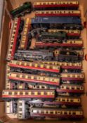 22x OO gauge railway by Hornby Dublo, Tri-ang, Lima, etc. Including 4x locomotives; a BR Class 37
