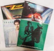 50x LP record albums. Including; Art Wood's Quiet Melon. Frank Zappa; Broadway the Hard Way. 4x ZZ