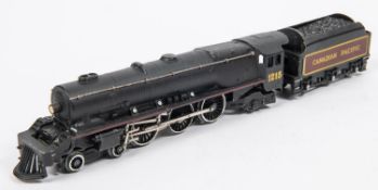 A Hornby Dublo Canadian Pacific 4-6-2 tender locomotive for 3-rail running. 1215, in unlined black