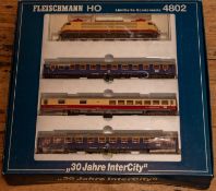 A Fleischmann HO Limited Train Pack 4802. '30 Year Intercity'. Comprising a DB Class 103 Co-Co