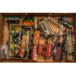 A quantity of O gauge Hornby model railway. Including a No.2 clockwork Tank locomotive; GWR 4-4-