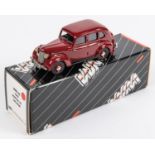 A Western Models No.WMS95 1947 Austin 10 Saloon in maroon with maroon interior. Boxed, with packing.