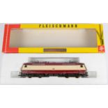 Fleischmann HO Bo-Bo Electric Locomotive 4350. A D.B. Class 120 in cream and maroon livery,