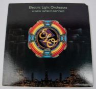 Electric Light Orchestra ELO signed LP record album; A New World Record. Inner sleeve signed by