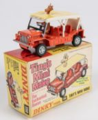 A Dinky Toys 'Tiny's Mini Moke (350). In orange with white/yellow plastic roof, complete with Tiny