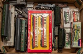 22x French Hornby Acho railway and Liliput narrow gauge items. Including; 5x HO gauge SNCF