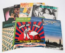 8x Jerry Lee Lewis LP record albums. Including; The Session double album. Echoes of Jerry Lee Lewis.