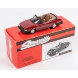 Somerville No.130. SAAB 900 Cabriolet. In maroon with dark brown interior. Boxed, with packing and