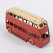 A rare Pre-War (1934-1938) Dinky Toys Motor Bus (29/29a). An example in red with cream roof/upper
