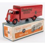 Dinky Supertoys Guy Van (514). In Slumberland red with red wheels, complete with both rear doors.