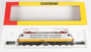 Fleischmann HO Co-Co Electric Locomotive 4378. A Lufthansa Airport Express Class 103 in light grey