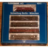 A Fleischmann HO Limited Train Pack 4911. 'Express Train to Berlin-Munchen'. Comprising a DR Class