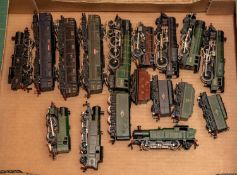 12x Trix Twin TTR diecast locomotives. Including; 2x BR 0-6-2T, 6664, one in green and the other