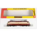 Fleischmann HO Bo-Bo Electric Locomotive 4350. A D.B. Class 120 in cream and maroon livery,