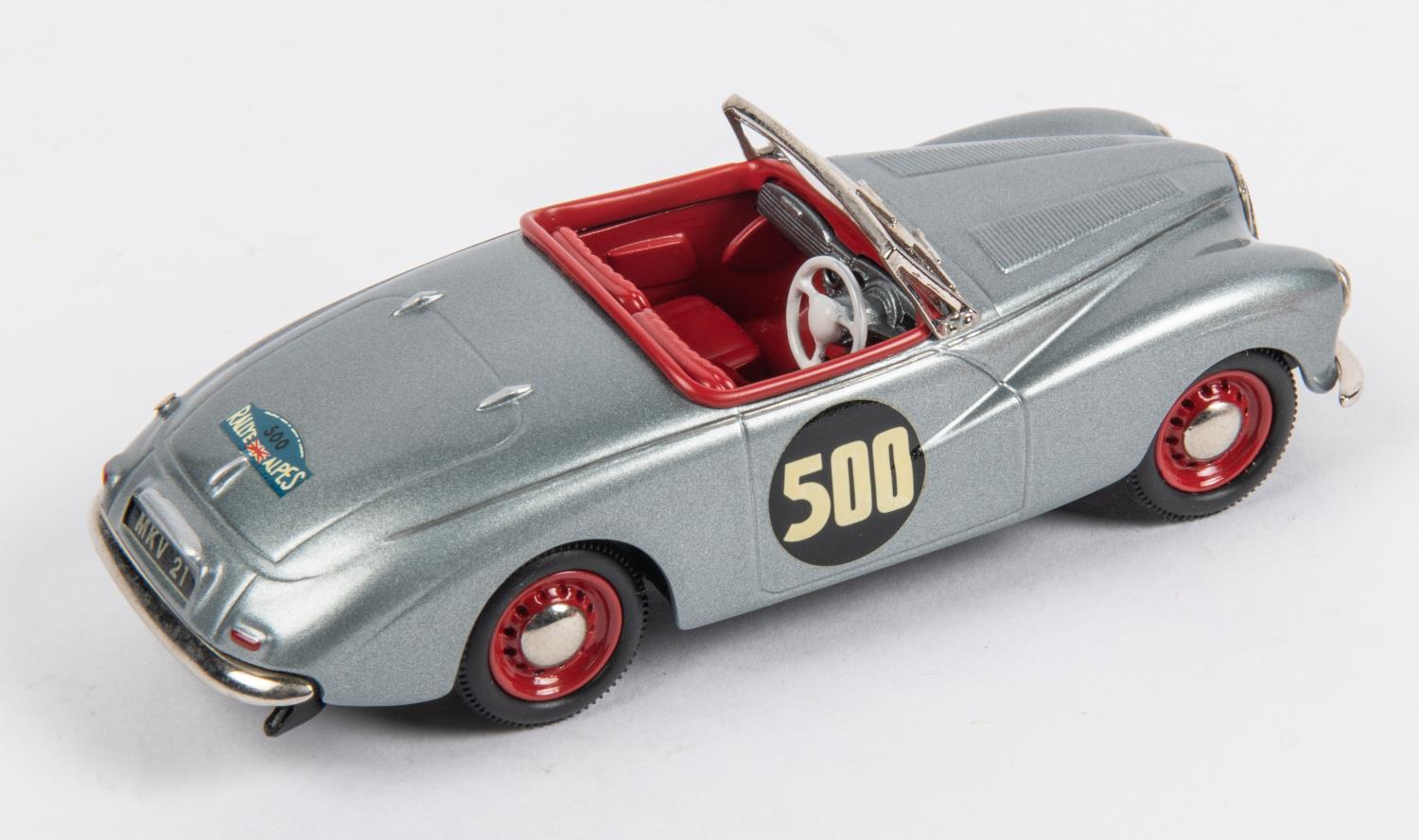 Somerville Models No. 137. 1953 Sunbeam Alpine (Moss Rally Car). Finished in metallic light blue - Image 2 of 2