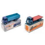 2 Dinky Toys Guy's- Flat Truck (512) and 4-Ton Lorry (911). Flat Truck has a blue blue cab and