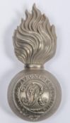 A Victorian OR's white metal fur cap grenade of the Royal Tyrone Fusiliers. GC (with replacement