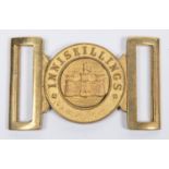 An OR's brass waist belt clasp of the Inniskilling Fusiliers, in un-issued condition. £30-40