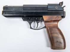 A .22" BSA 240 Magnum top lever air pistol, number AP05418, with adjustable rearsight, integral