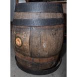 A good vintage beer barrel, height 21", diameter 15", converted into a money collecting box. GC £