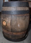 A good vintage beer barrel, height 21", diameter 15", converted into a money collecting box. GC £