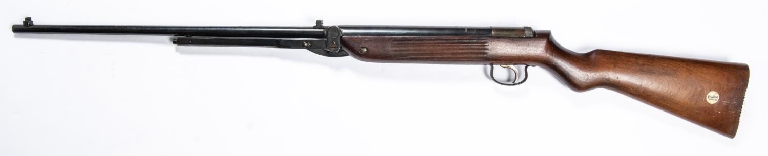 A .22" first pattern Webley Mark III underlever air rifle, c 1947-49, number 1959, with curved