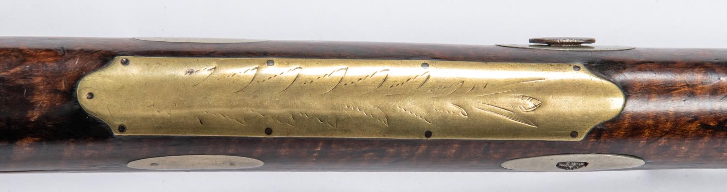 An American mid 19th century .38 percussion plains rifle, 37½" overall, heavy octagonal barrel 22" - Image 6 of 6