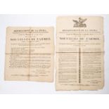 French Napoleonic Wars broadsheet: "Department de la Stura. Extrait du Moniteur du 10 Mai 1813,