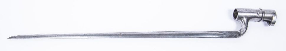 An 1853 pattern Enfield socket bayonet, blade 17½". GC (locking ring missing) £50-60