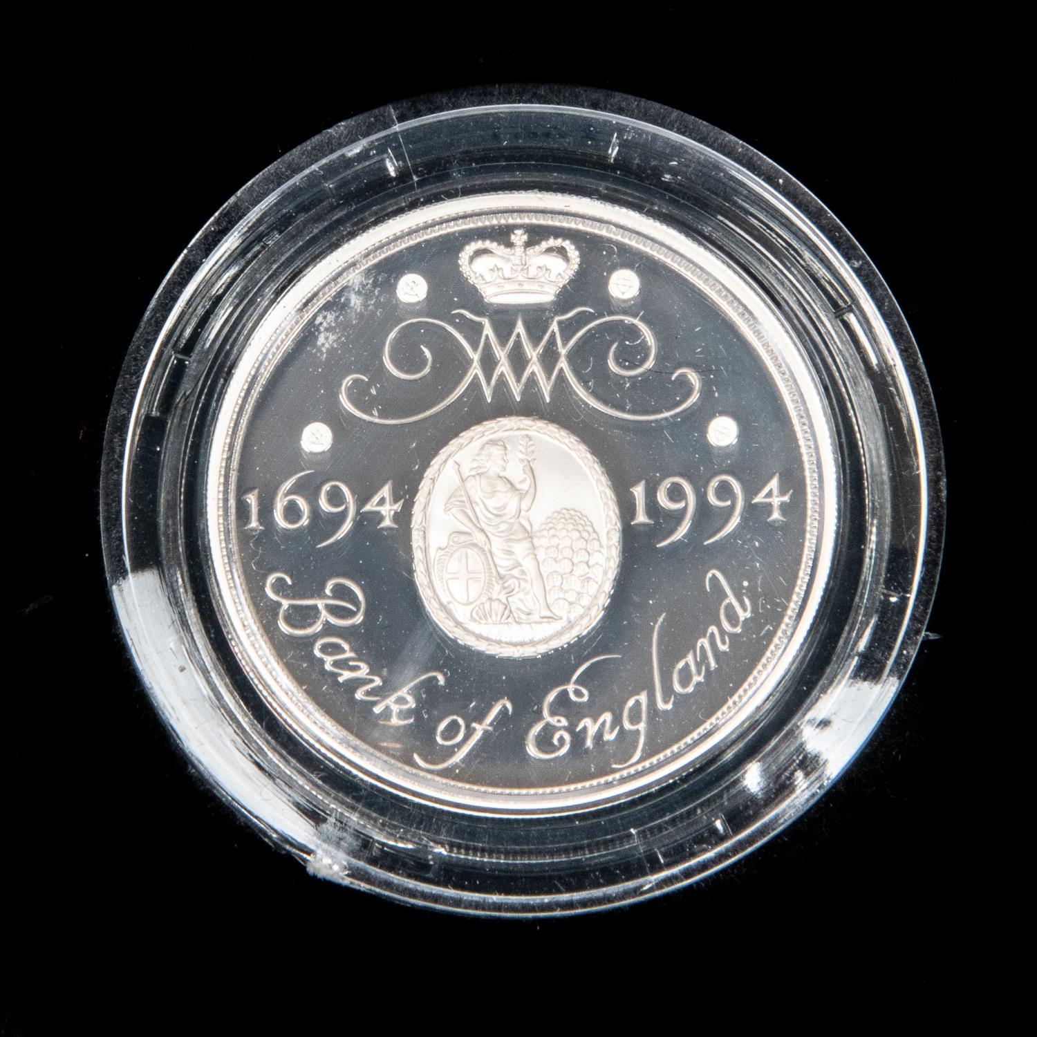 GB Silver proof Two pound coin, 1994, commemorating the Tercentenary of the Bank of England, - Image 4 of 10