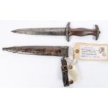 A good replica of an SA Man's dagger, with inscription on blade. Externally aged. GC £100-150