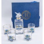 A cased Bradford Exchange commemorative decanter and tumbler set, "Legendary Aircraft of WWII"