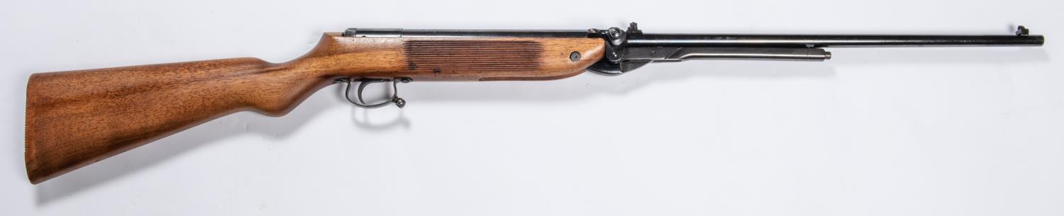 A .22" Webley Mark III series II underlever air rifle, number 4865, the walnut stock having ribbed - Image 3 of 3