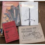A small quantity of gun and weapon books, pamphlets etc, including "The Plains Rifle" by Hanson