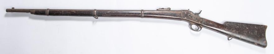 An 11mm Egyptian Remington Rolling Block SS military rifle, 50½" overall, barrel 35", with ladder