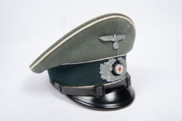 A scarce original Third Reich infantry NCOs private purchase SD cap, alloy eagle and wreath, grained