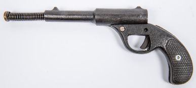 A .177" "Dolla" air pistol, of cast iron construction with brass barrel liner. FC (one side of frame