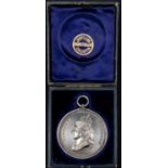 A Royal Horse Artillery large silver shooting medal, obverse head of Victoria left with legend "