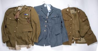 A uniform of the Parachute Regt comprising: SD jacket, trousers and shirt with all insignia; a