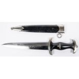 A good Third Reich SS man’s dagger, blade 8-5/8th etched “Meine Ehre Heist Treue” retaining most