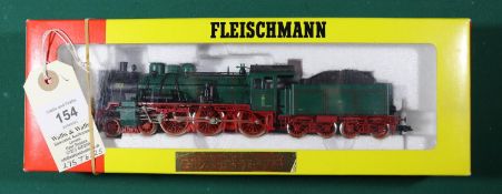 A Fleischmann HO gauge Prussian State Railways 4-6-0 Tender Locomotive RN 2412 Hannover (4800). In