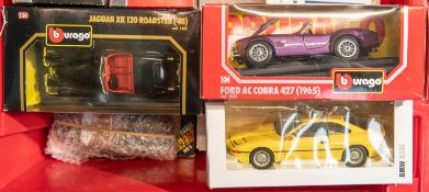 11 1:24 scale sports cars. 2x Majorette. Chevrolet Corvette ZR-1 and a Ford GT40. Polistil Lancia