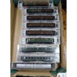 9 Fleischmann HO gauge Passenger Rolling Stock Items. Kaiserlich Deutsche Post car. 3x 111 class