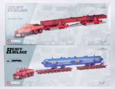 2 Corgi Heavy Haulage Sets. Siddle C. Cook (18004). Scammell Contractor, 2x Dyson Trailers & Crane