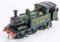 An O gauge Southern Railway Class G6 0-6-0T locomotive for 3-rail running with centre sprung pick-