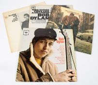 5x Bob Dylan LP record albums and original programmes. A Programme from the famed 1966 tour,