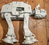 9x modern Star Wars vehicles by Hasbro etc. Including; an Imperial AT-AT, Cloud City car, TIE