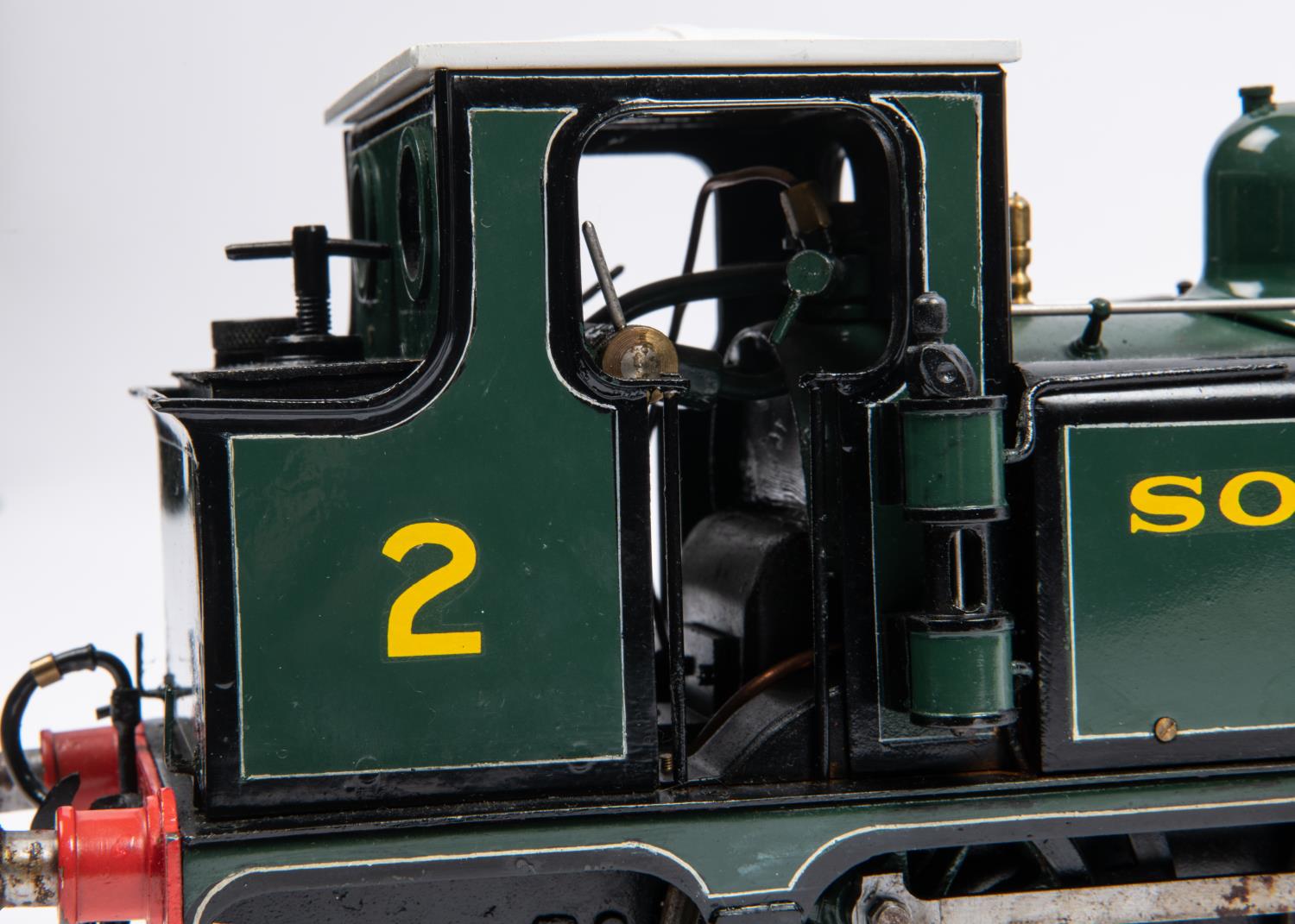 A Gauge Three 2.5 inch gauge spirit fired, live steam Southern Class A1 0-6-0T locomotive, - Image 3 of 4