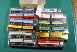 12 Wiking HO 1:87 Articulated/rigids Trucks with drawbar trailers. Makes including Mercedes Benz,