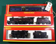 3x Hornby OO gauge BR railway locomotives. A Princess Royal Class 4-6-2, Princess Margaret Rose